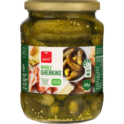 Pams Whole Gherkins 670g