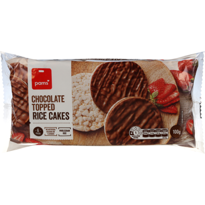 Pams Chocolate Topped Rice Cakes 100g