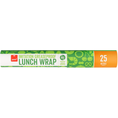 Pams Imitation Greaseproof Lunchwrap 25m x 300mm 25m