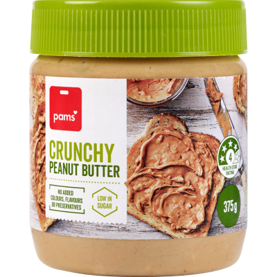 Pams Crunchy Peanut Butter 375g