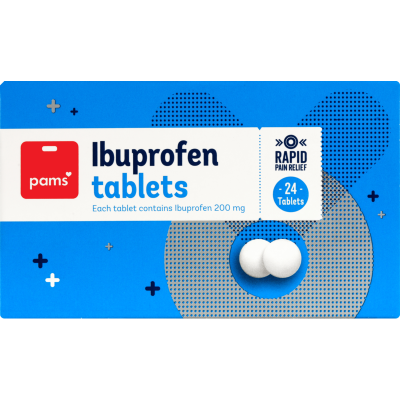 Pams Ibuprofen Tablets 24pk