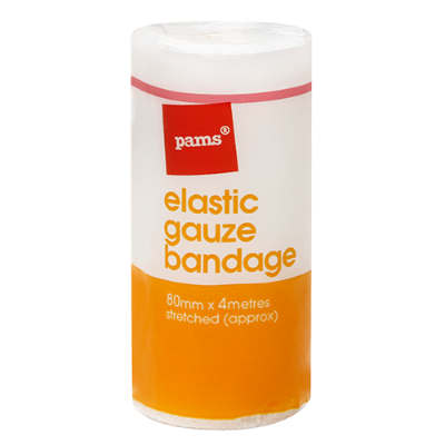 Pams Elastic Gauze Bandage 80mm 1pk