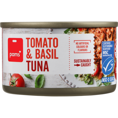 Pams Tomato & Basil Tuna 95g