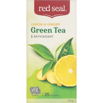 Red Seal Lemon & Ginger Green Tea Bags 25pk