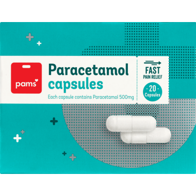 Pams Paracetamol Capsules 20pk