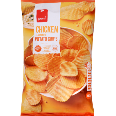 Pams Chicken Flavoured Potato Chips 150g
