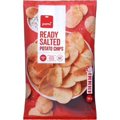 Pams Ready Salted Potato Chips 150g