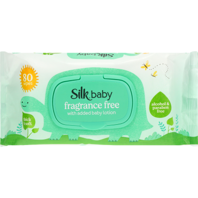 Silk Baby Fragrance Free Wipes 80pk