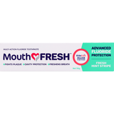 Mouthfresh Fresh Mint Stripe Multi Action Fluoride Toothpaste 110g