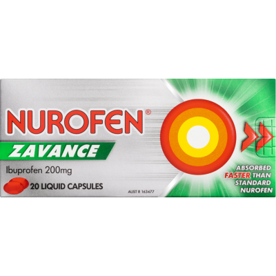 Nurofen Zavance Fast Pain Relief Liquid Capsules 20pk