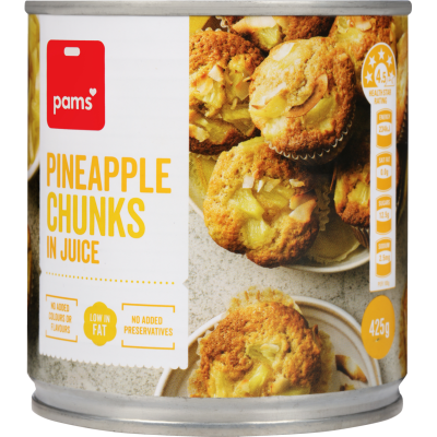 Pams Pineapple Chunks In Juice 425g