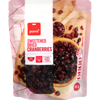 Pams Sweetened Dried Cranberries 150g