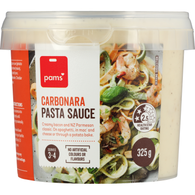 Pams Fresh Carbonara Pasta Sauce 325g