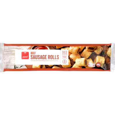 Pams Beef Sausage Rolls 800g
