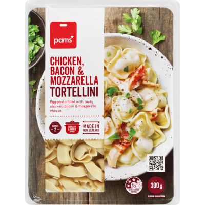 Pams Chicken Bacon & Mozzarella Tortellini 300g