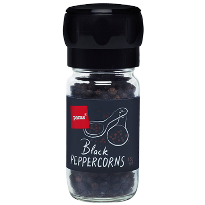 Pams Black Peppercorns 45g