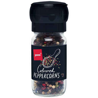 Pams Coloured Peppercorns Grinder 45g