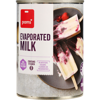 Pams Evaporated Milk 380ml
