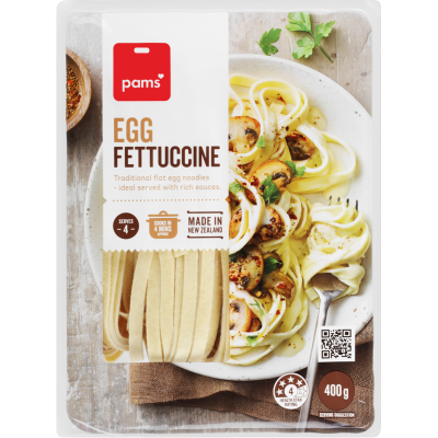 Pams Egg Fettuccine Chilled Pasta 400g