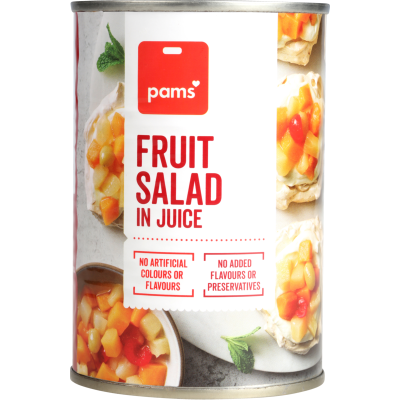 Pams Fruit Salad In Juice 410g