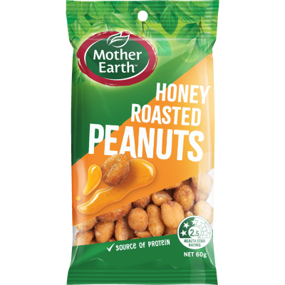 Mother Earth Honey Roasted Peanuts 60g