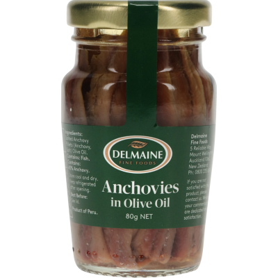 Delmaine Anchovies In Olive Oil 80g