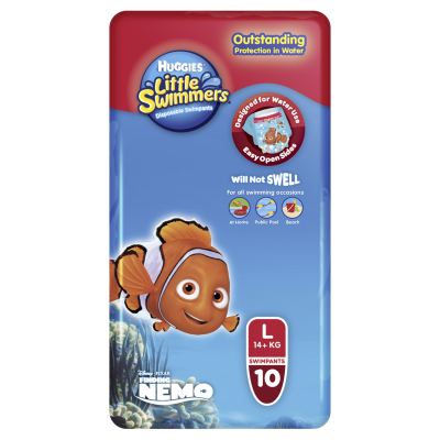 Huggies Little Swimmers Swim Nappies Large 14kg+ 10pk