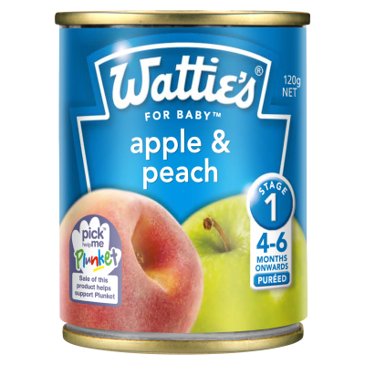 Wattie's For Baby Apple & Peach 4-6 Months+ 120g