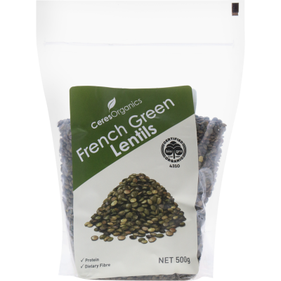 Ceres Organics French Green Lentils 500g