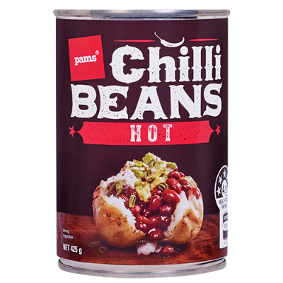 Pams Chilli Beans Hot Quick Serve Meal 425g