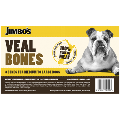 Jimbo's Natural Veal Bones 3ea