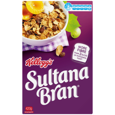 Kellogg's Sultana Bran Breakfast Cereal 420g