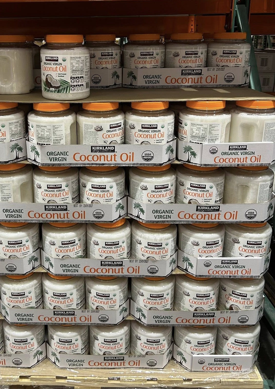 KIRKLAND SIGNATURE ORGANIC COCONUT OIL 2.48L