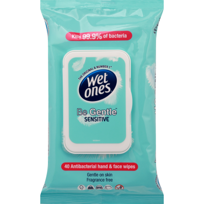 Wet Ones Be Gentle Sensitive Wet Wipes 40pk