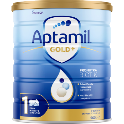 Aptamil Gold+ 1 Pronutra Biotik Baby Infant Formula From Birth to 6 Months 900g