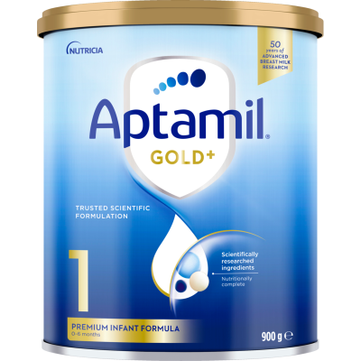 Aptamil Gold+ 1 Baby Infant Formula From Birth to 6 Months 900g