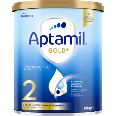 Aptamil Gold+ 2 Baby Follow-On Formula From 6 to 12 Months 900g
