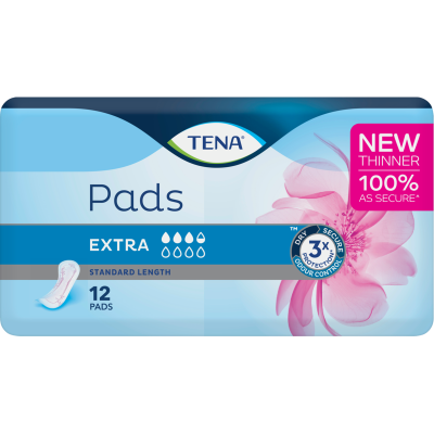 Tena Extra Standard Length Pads 12pk