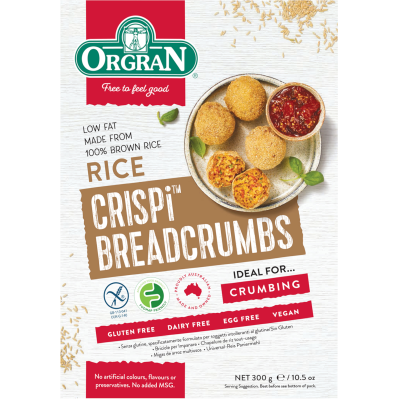 Orgran Gluten Free Rice Crispi Breadcrumbs 300g