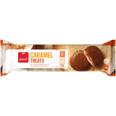 Pams Caramel Treats Biscuits 200g