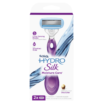 Schick Hydro Silk Moisture Care Razor + 2 Blades ea