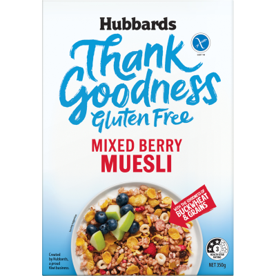 Hubbards Thank Goodness Gluten Free Mixed Berry Muesli 350g