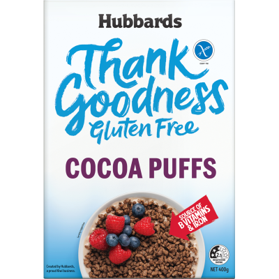 Hubbards Thank Goodness Gluten Free Cocoa Puffs 400g