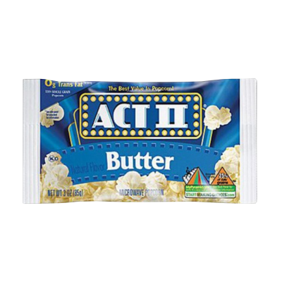 Act II Light Butter Flavour Microwave Popcorn 80.6g