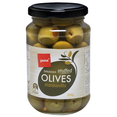 Pams Spanish Stuffed Olives 354g