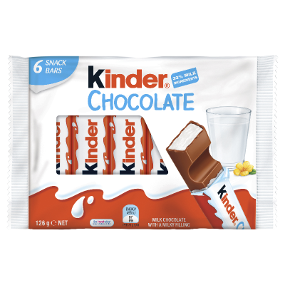 Kinder Milk Chocolate Bars 126g