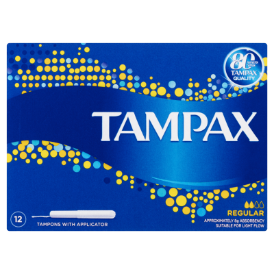 Tampax Regular Applicator Tampons 12pk