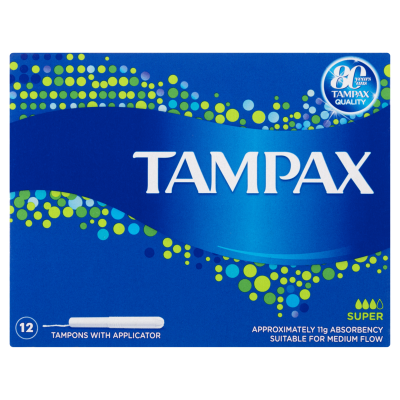 Tampax Super Applicator Tampons 12pk