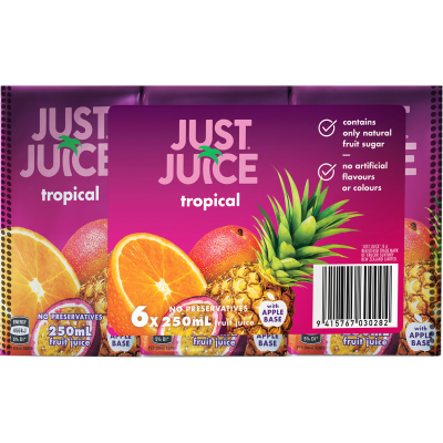 Just Juice Tropical Fruit Juice 6pk