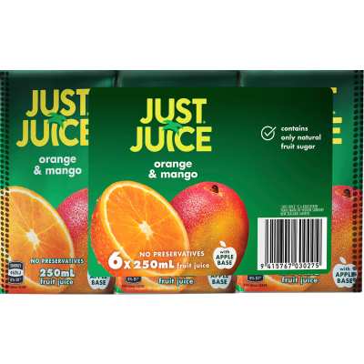 Just Juice Orange & Mango Fruit Juice 6pk